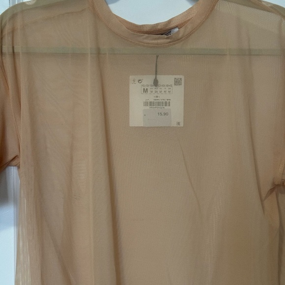Zara Nude Sheer Top Brand New - Picture 3 of 3
